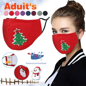

Face Mask 3D Cartoon Pattern Christmas Reusable Mask PM2.5 Antipollution Adjustable Mask adult unisex Breathable cotton mask #K