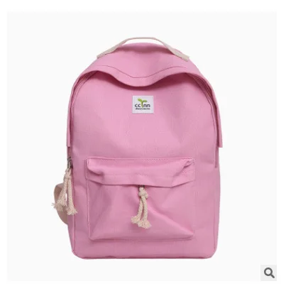 

Canvas Bean Sprouts Two-Piece Set Double Back Send Pencil Case College Style Backpack Girl'S Backpack Middle School Students Sch