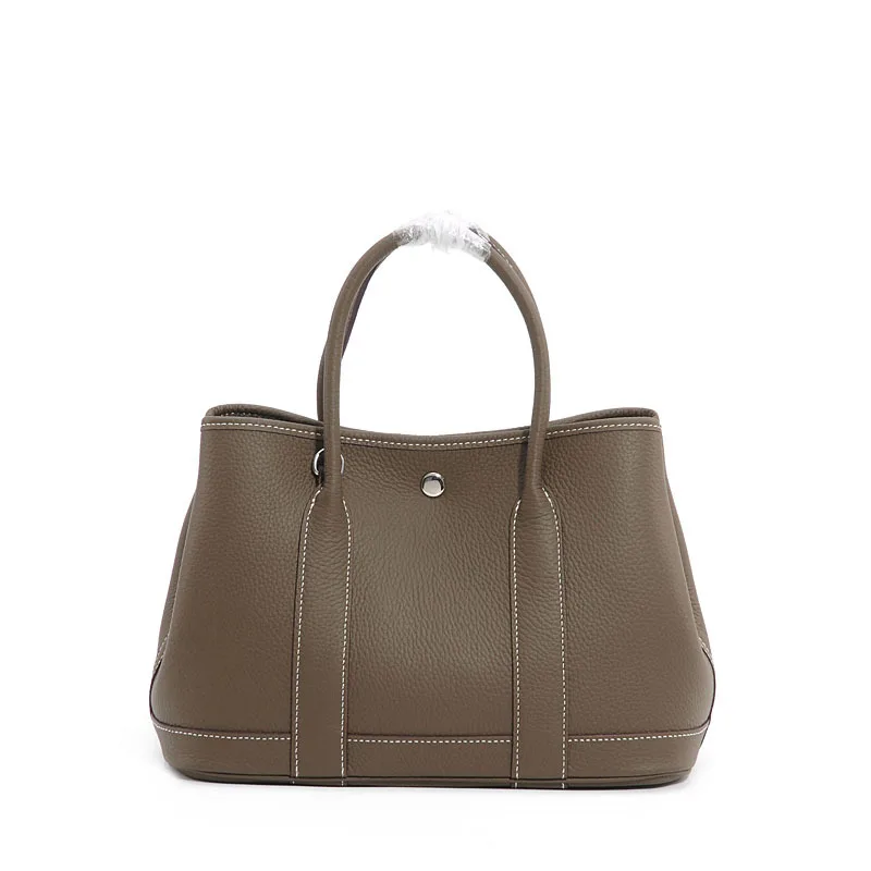 Khaki Small Модные вечерние сумки-шопперы для женщин из натуральной кожи с Litchi зернистой поверхностью, роскошные высококачественные сумки через плечо, женские дизайнерские сумки - Цвет: Khaki Small