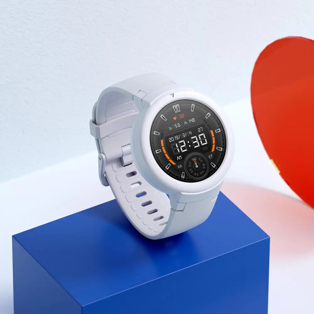 Оригинальные Смарт-часы Amazfit Verge Lite, 20 дней в режиме ожидания, 390 мА/ч, 1,3 дюйма, AMOLED экран, пульсометр, часы IP68, водонепроницаемые, gps