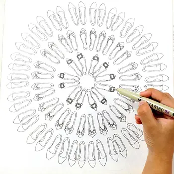 

6/7/8/9pcs Black Technical Graphic Fine Hook Line Painting Drawing Pen Sketch
