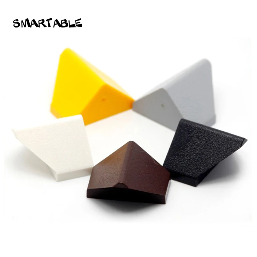 Smartable наклон 1x2 двойные Скошенные строительные блоки MOC части игрушки для