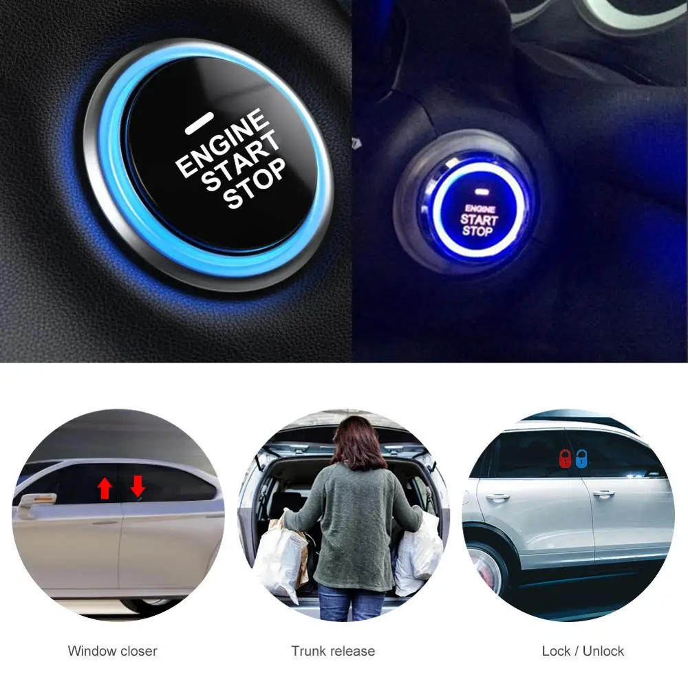 2020 12V кнопка запуска автомобиля двигателя сигнализация RFID Блокировка