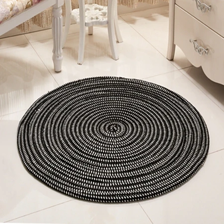 Carpet4 Круглый ковер с крючками, подушка для стула для гостиной, спальни, коврики для гостиной, одноцветные, скандинавские, домашние декоративные коврики для дивана, стола, сиденья - Цвет: Carpet4