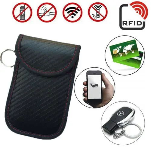 1X Car Key Signal Blocker Case Pouch Keyless Rfid Blocking Bag Phone