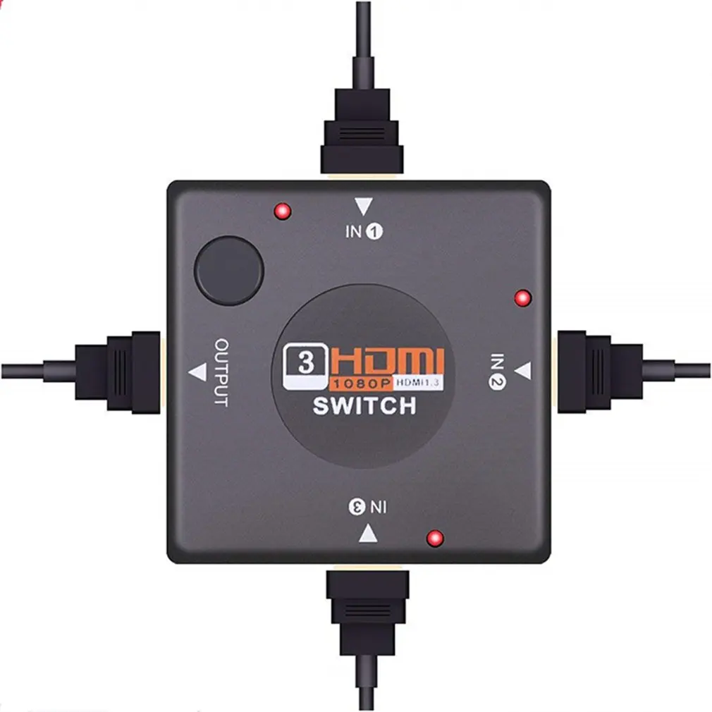 Hdmi Mini Switcher 3 устройства в 1 переключатель телевизора 3 варианта селектора 1080P 3 в 1 выход Hdmi сплиттер Поддержка 3D