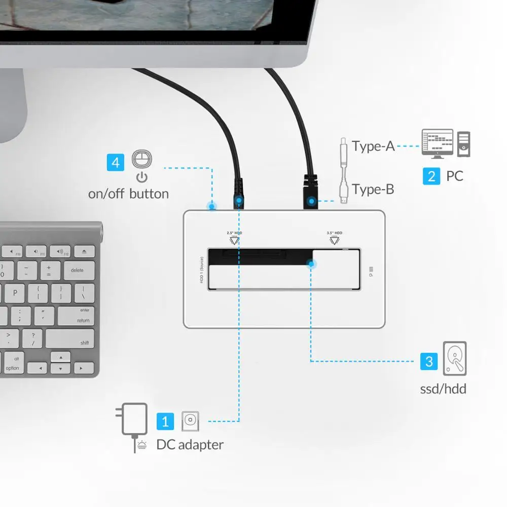 Baratos Funda ORICO HDD 2,5 3,5 HDD estación de acoplamiento SATA a USB 3,0 HDD carcasa soporte UASP aluminio Disco Duro caja herramienta SSD gratis