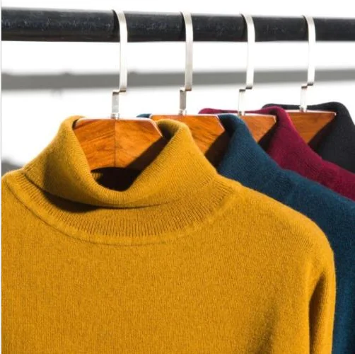 

Men's High Collar Long Sleeve Winter Warm Sweater Turtleneck Pullover Solid G21