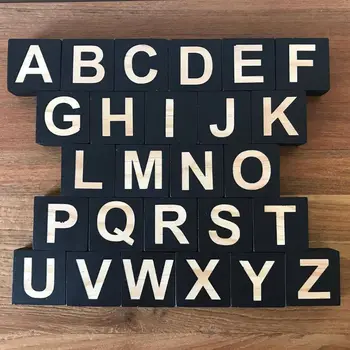 

1 Set Black Cube 26 English Alphabet Square Block Kids Baby Photography Props Home Wedding Party Decoration Prop