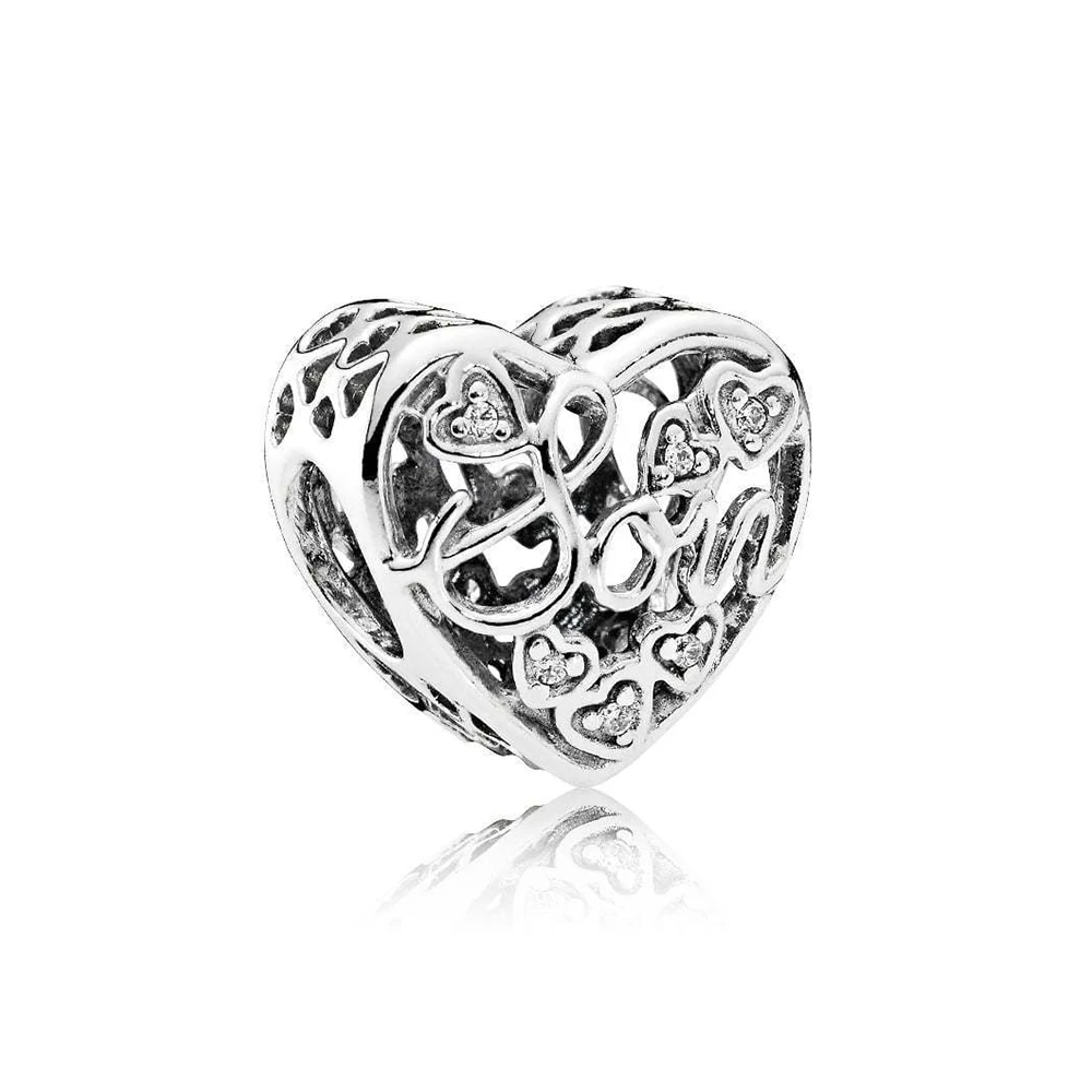 Экшн-камера XIAOYI различные», с принтом в виде сердца и подвеска в виде бусин в 925 стерлингового серебра идеальны для DIY Браслеты в качестве подарка для ваших мама