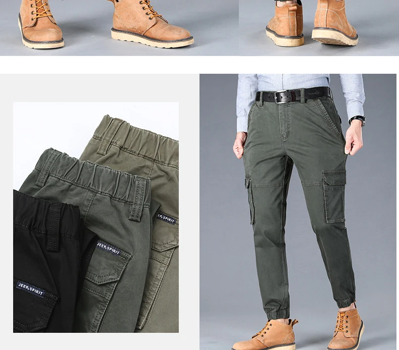 Новые тактические мужские брюки с несколькими карманами, 100% хлопок, военные городские повседневные штаны, Модные узкие брюки размера плюс