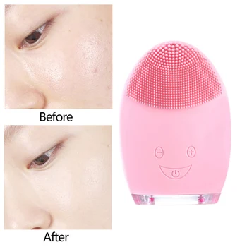 

Face Cleaning USB Face Wash Electric Massage Brush Washing Waterproof Silicone Facial Cleansing Tools