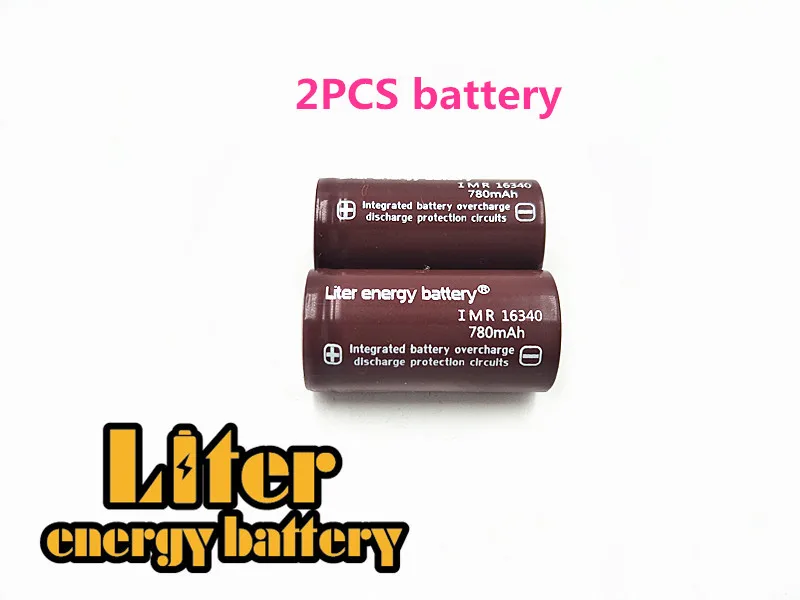 Литровая энергетическая батарея RCR 123 16340 780mAh 3,7 V литий-ионная аккумуляторная батарея+ дорожное зарядное устройство может использоваться для светодиодный фонарик - Цвет: Золотой