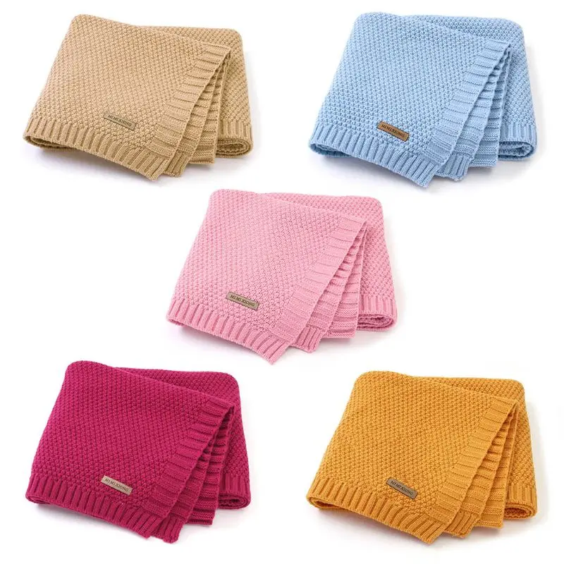 

Baby Blanket Knitted Newborn Swaddle Wrap Blankets Toddler Infant Bedding Quilt A2UB