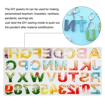 

Keychain Making Pendant Practical Alphabet Number Gift DIY Sugar Cake For Epoxy Resin Letter Mold Set Handmade Accessories Tools