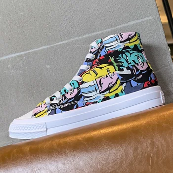 

Totem Casual Shoes Woman High Top Sneakers Cavans 2020 Spring Female Casual Shoes Yellow Canvas Sneakers Oman