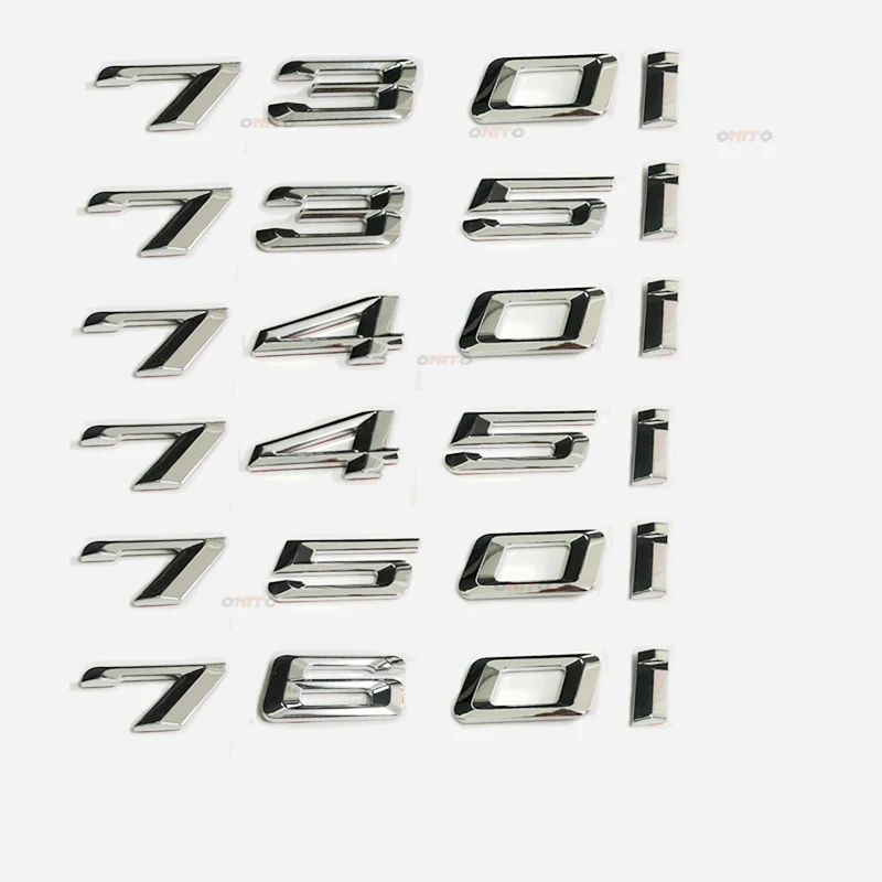 

730i 735i 745i 740i 750i Emblem Badge Decal Rear Trunk Lid Number Letters Sticker For BMW 7 Series F01 F02 E23 E32 E38 E65 E68