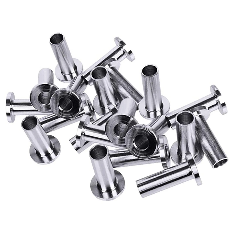 Stainless Steel Protector Sleeves Protective Sleeves Grommet Kit 20Pcs for 1/8inch Wire Rope Cable Railing DIY Balustrade T316