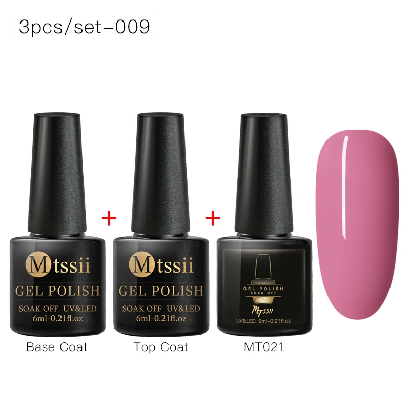 Mtssii, 3 шт./лот, Гель-лак, УФ светодиодный лак для ногтей, для маникюра, чистый цвет, Гель-лак, полуперманентный Гель-лак для ногтей - Цвет: ZH06663