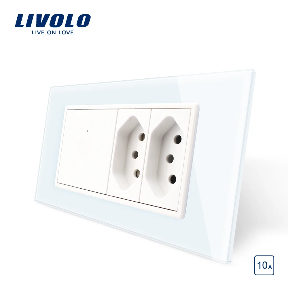 

Livolo US/AU Standard New SeriesWall Touch Switch,1Gang1Way Touch&2 braizil 20A, AC 110-250 ,7 colors,plastic key,without logo