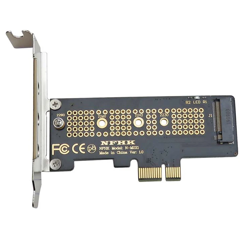 NVMe PCIe M.2 NGFF SSD на x1 адаптер карта с кронштейном|Платы расширения| |