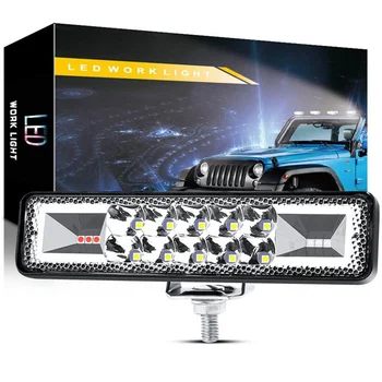 

1Pcs 6 Inch Car Auto Truck Offroad Driving Light 16 LED Work Light Waterproof Driving Running Light Fog Lamp For ATV Boat