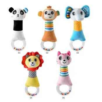 

Baby Ring Bell Newborn Hand Shake Rattles Grasp Toys Soft Infant Crib Dolls