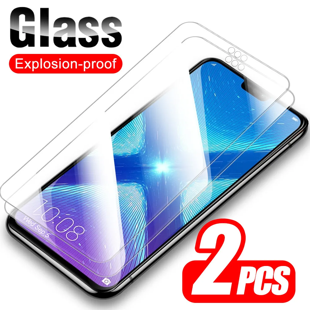 2pcs Protective Glass For Huawei Honor 8X On Xonor Honer 8S 8C 8 Lite Honor8 X S C Screen Protector HD Cover Tempered Film | Мобильные