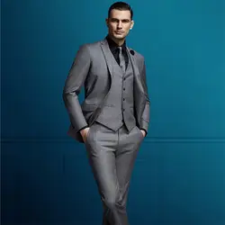 Костюм Homme Мужские костюмы (куртка + брюки + жилет) деловые обтягивающие классические мужские блейзеры роскошные мужские две пуговицы 3 шт