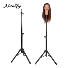 Nunify, Брезентовая головка и штатив, подставка для наращивания волос, манекен для париков, Трипод для волос, для кукольной головы, блочный парик, голова для макияжа