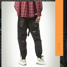 Спортивные модные брендовые карго Брюки мужские осенние новые маленькие Feets большие карманы с буквенным принтом повседневные брюки