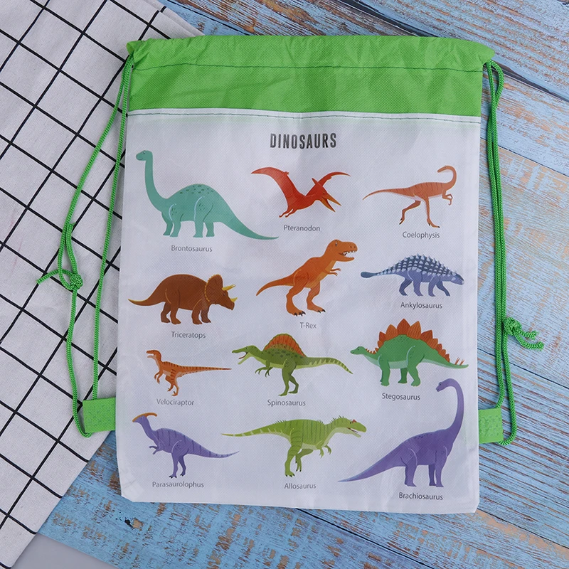 1 шт. мультяшный динозавр Сумки на шнурке Детский рюкзак со шнурком детская одежда Органайзер сумка для стирки школьные рюкзаки