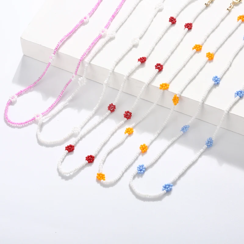 New Trendy Women Bead Necklace Colorful 