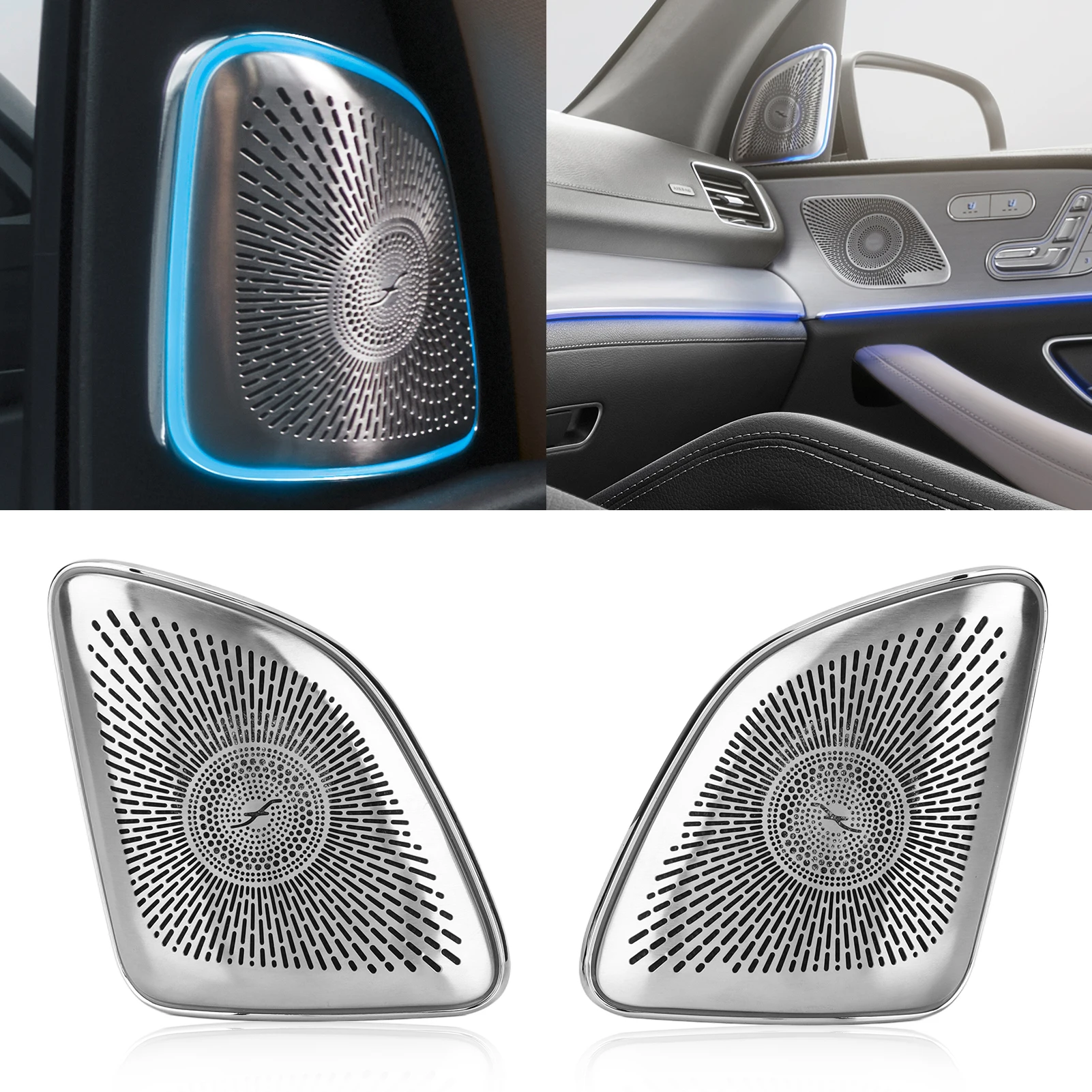 Tweeter Speaker Cover with 64 Color Ambient Light For Mercedes-Benz GLE GLS W167