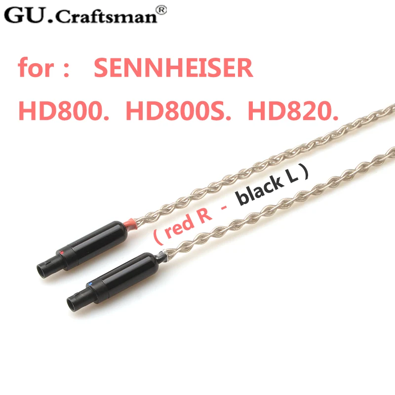 GUcraftsman 8 ядер 6n серебро для SENNHEISER HD800 HD800s HD820 каскад 4Pin XLR 2,5/4,4 мм Balanec кабель для обновления наушников