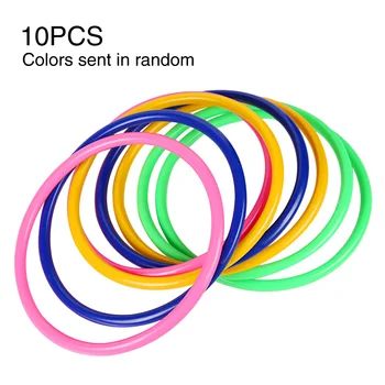 

10pcs Fun Kids Plastic Sports Outdoor Toy Toss Ring Agility Practice Quoits Speed Pool Hoop Garden Children Games Colorful