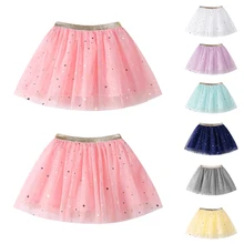 Новые Вечерние балетные юбки-пачки принцессы со звездами и блестками для маленьких девочек юбка-пачка Рождественская Детская юбка для девочек