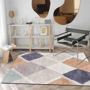 

Northern Europe Geometric Carpet Living Room Bedroom Bedside Kitchen Rugs Soft Non-slip Bathroom Mats tapetes Custom Sizes