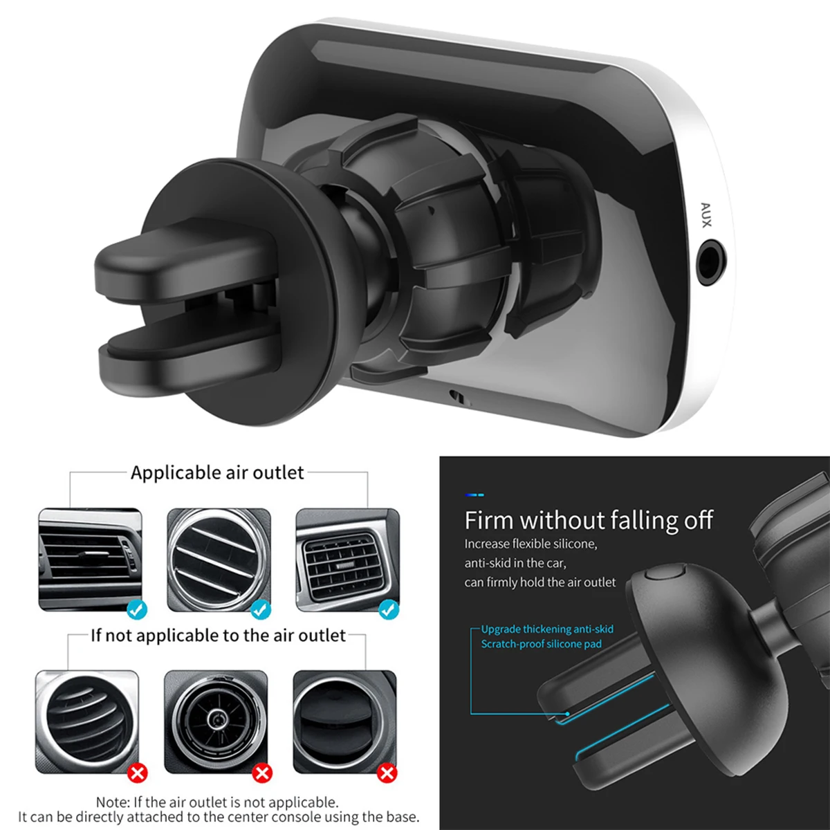 12 V-24 V с двумя USB Черный автомобильный комплект fm-передатчика Bluetooth 5,0 Беспроводной MP3 плеер Быстрая зарядка 3,0 USB Зарядное устройство AUX вход