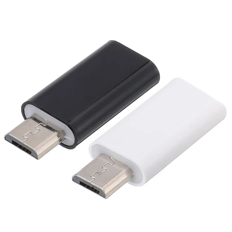 Mayitr High Quality Micro USB Male 5 Pin to USB 3.1 Type C Female Connector Data Adapter Converter Black White