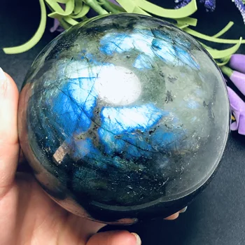 

Natural Polished Large Sizes Labradorite Quartz Crystal Spheres Balls ornament