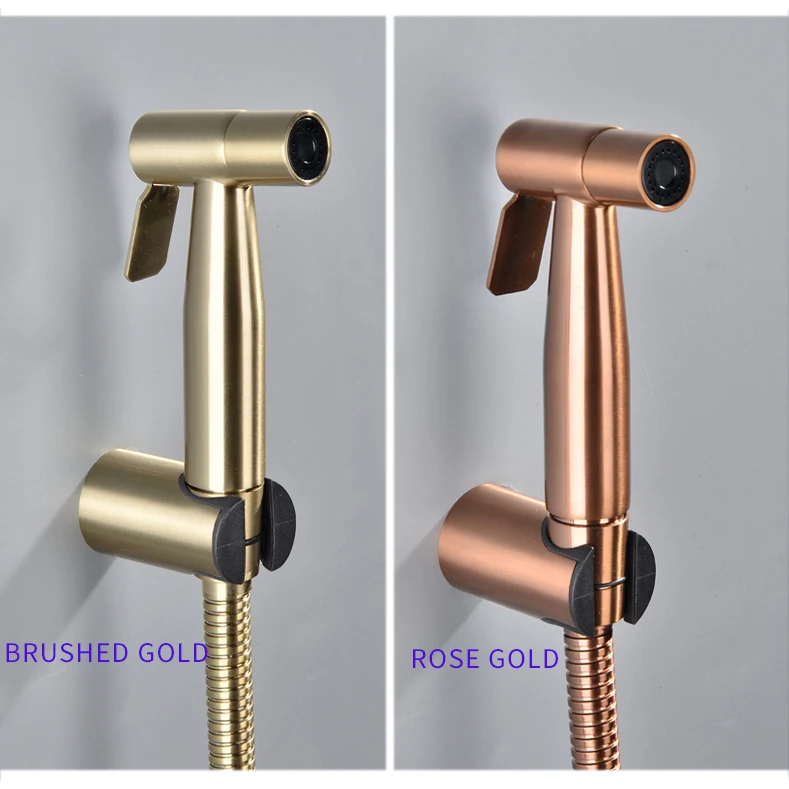 Handheld Bidet Spray Shower Set Toilet Sprayer Douche kit Bidet Faucet,Brushed Nickel,Rose gold Brushed gol 304 Stainless Steel Handheld Bidet Spray Shower Set Toilet Sprayer Douche kit Bidet Faucet,Brushed Nickel,Rose gold Brushed gol 304 Stainless Steel