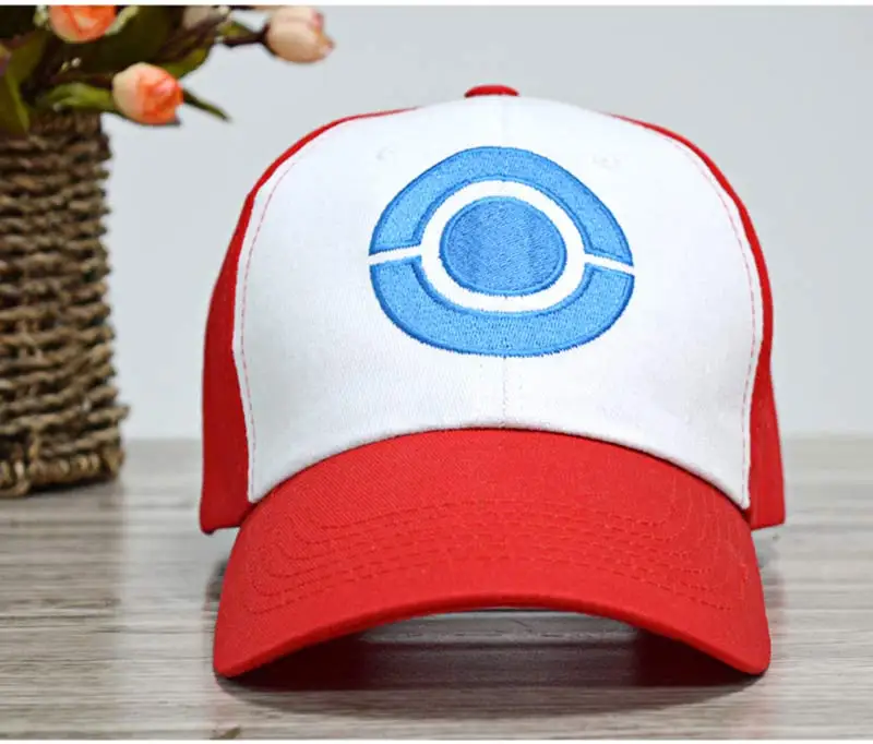 Baseball Cap Anime Pocket Monster Cosplay Costumes Accessories Pokemon Hats Cap Adult Kids Cosplay Hat Pocket Monster Wholesale