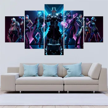 

Canvas Painting Wall Art 5 Pieces HD Printing Fort N ight Video Game Poster Home Decorative Modern Living Room Frame Work