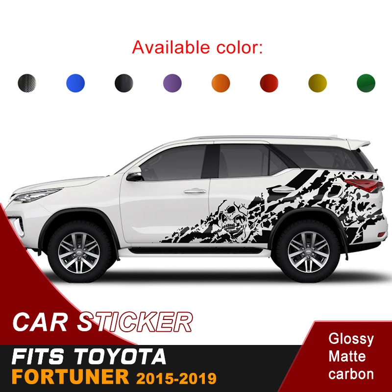 Подходит для Toyota Fortuner 2015 2016 2017 2018 2019 автомобильные наклейки боковой корпус грязь