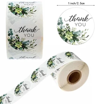 

500 Pcs/Roll Sealing Label Decorative Sticker Thank You Sticker Paper Adhesive Sticker For Scrapbooking Stationery Supplies
