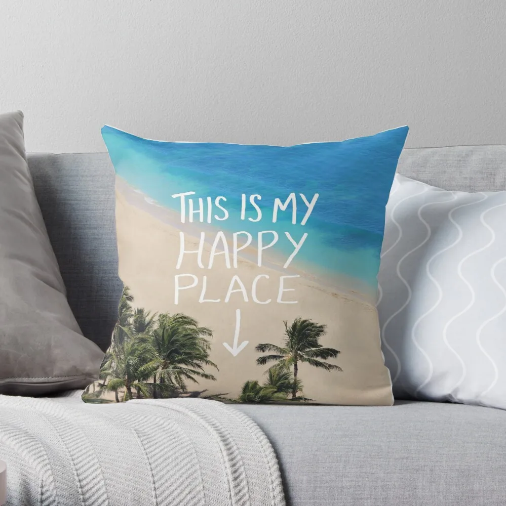 Happy Place диванная подушка наволочка чехол для подушки домашняя искусственная 40x40