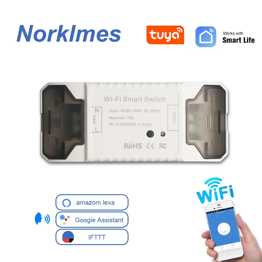 

Wifi Switch DIY Wireless Remote Domotica Light Smart Home Automation Relay Module Controller Work with Alexa and goole