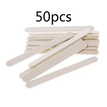 

50Pcs Colored Wooden Popsicle Sticks Neutral wood Ice Cream Sticks DIY Arts Lolly Cake Tools 50pcs