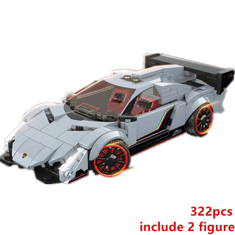 2024 NEW Speeds Champions Pull Back Lambor-Ghinis Ven-Enos Famous Supercar  Race Car Sports Building Blocks Bricks Kits Model